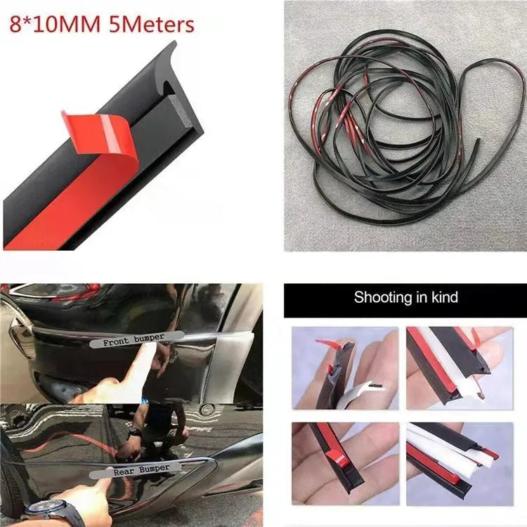 Black TPE automotive rubber seal strip for car door and bumper gap filling