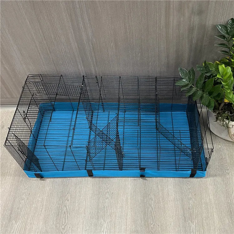 Blue 600D PVC waterproof cage chassis cover for hamster Dutch pig cage measuring 119x61x9.5cm