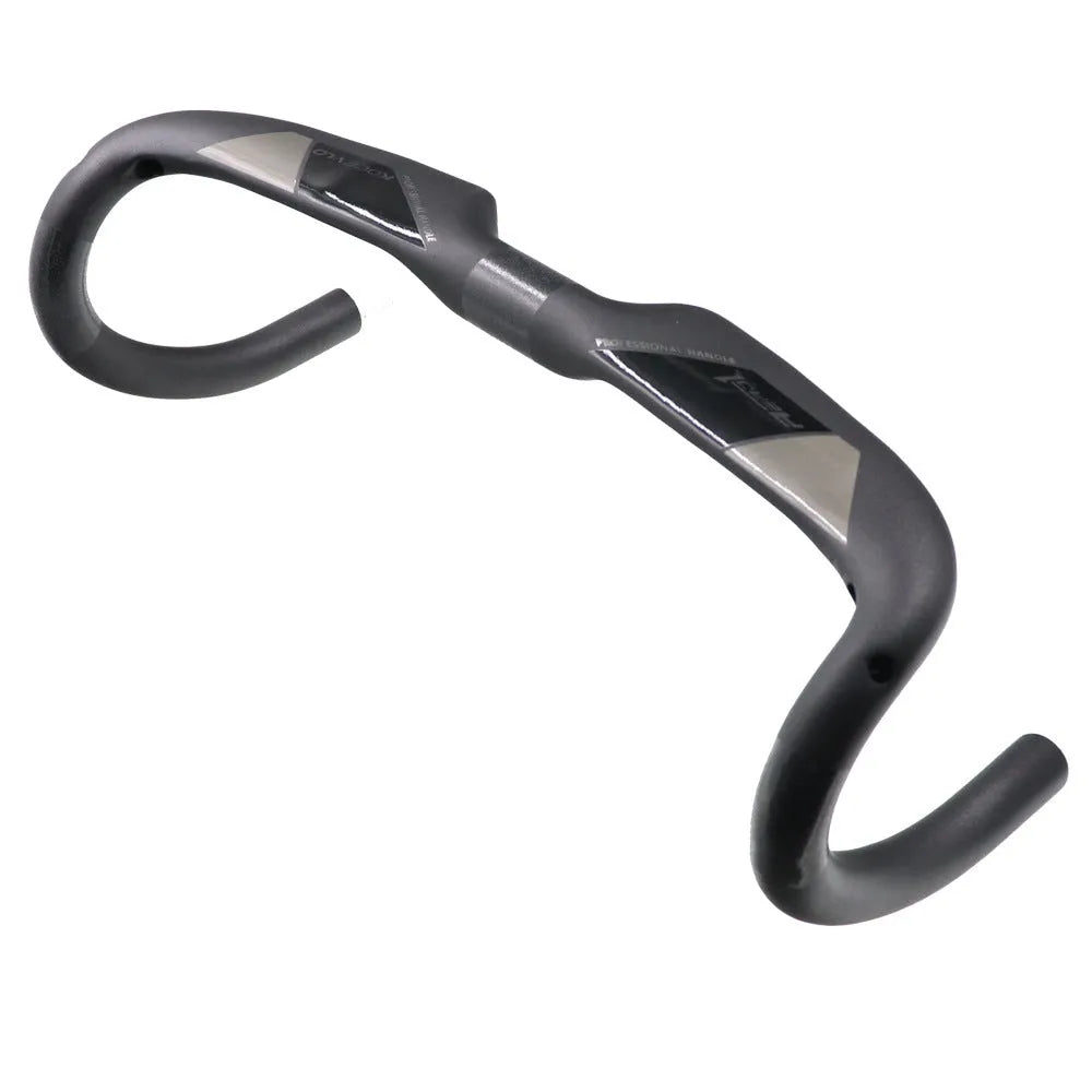 Wei Bike matt carbon fibre bent road bicycle handlebar showing unisex design