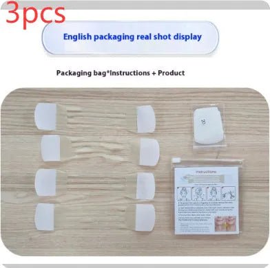Skin tone neck firming adhesive tape with 4 packs and 20 patches for invisible neck support