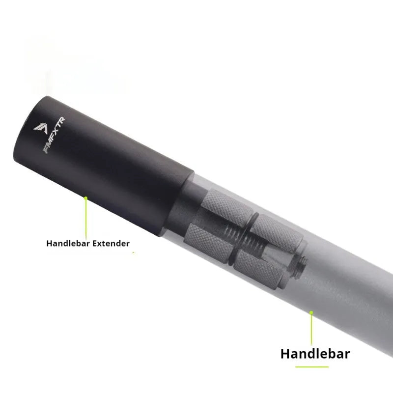 Aluminium alloy bicycle handlebar extension rod with folding mechanism and included handlebars