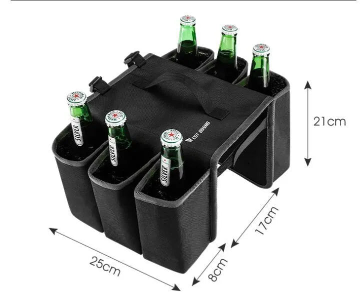 Black and blue orange bicycle double-sided beverage anti-scratch shelf bag with 2L capacity