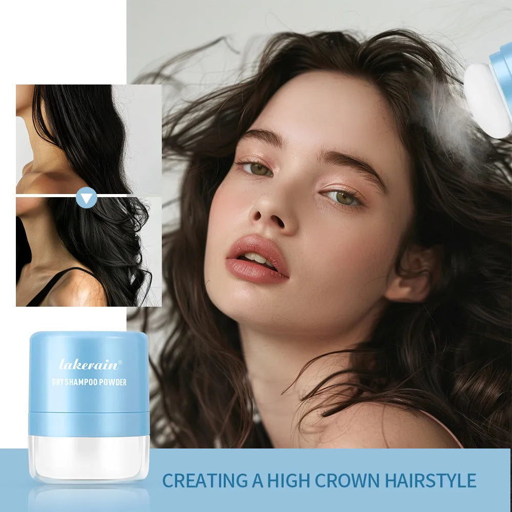 Single-use 5g dry hair powder sachet and disposable sponge headband for bangs refresh.