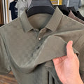 Rhombus pattern thin short sleeve T-shirt with slit side detail in black, green, or brown.