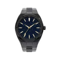 Men's frosted stainless steel business watch with luminous markers in silver colour