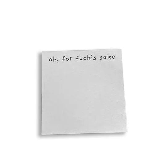 Square 7.5cm sticky notes with colourful English phrase covers and adhesive backing
