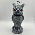 Artificial owl bait ornaments set with shaking head designs for outdoor bird scaring