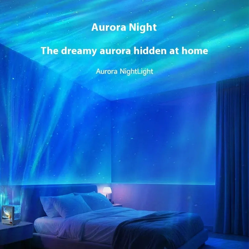 Aurora treasure box projection lamp with star sea whale light colour and Bluetooth speaker