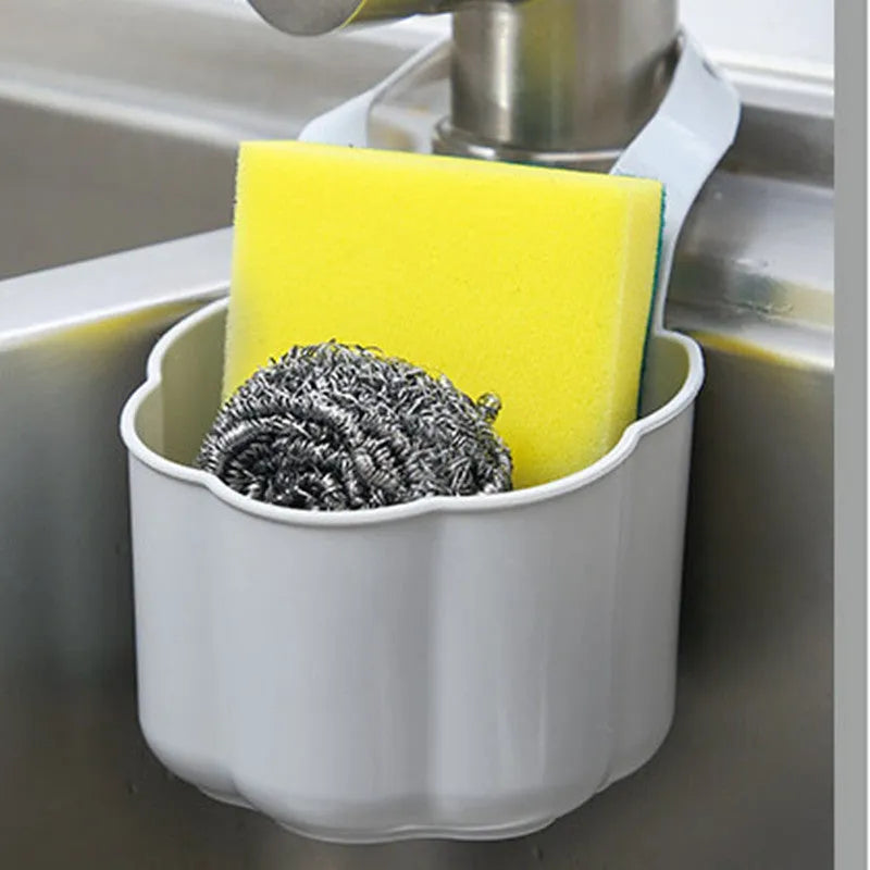 Nordic style plastic kitchen sink drain basket in blue, grey or pink colours