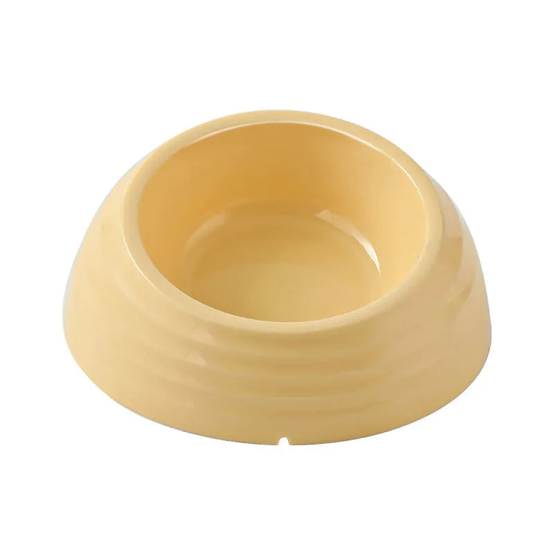 Plastic single cat bowl in beige, brown, and light green colour options
