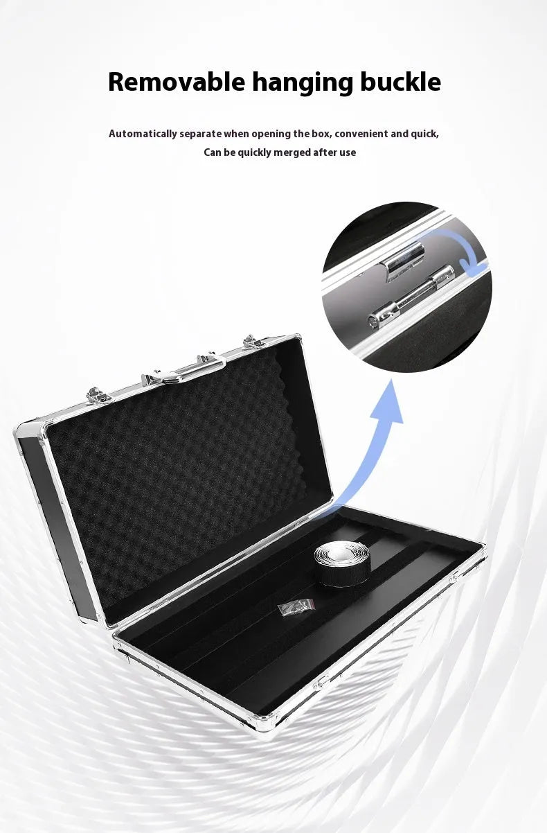 Black aluminium aviation flight case for T-EC8 trumpet with custom foam interior