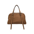 Women's black genuine leather retro shoulder bag showing horizontal square shape and double shoulder straps