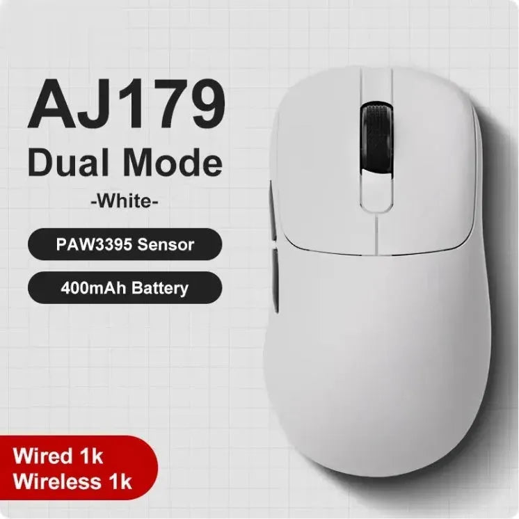 Wireless wired Bluetooth gaming mouse with PAW3395 sensor in multiple colour options