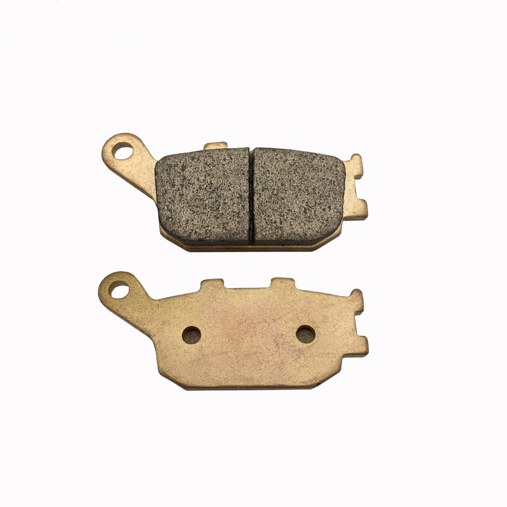 Sintered rear brake pad for Honda CBR954RR CBR929RR showing friction material and backing plate