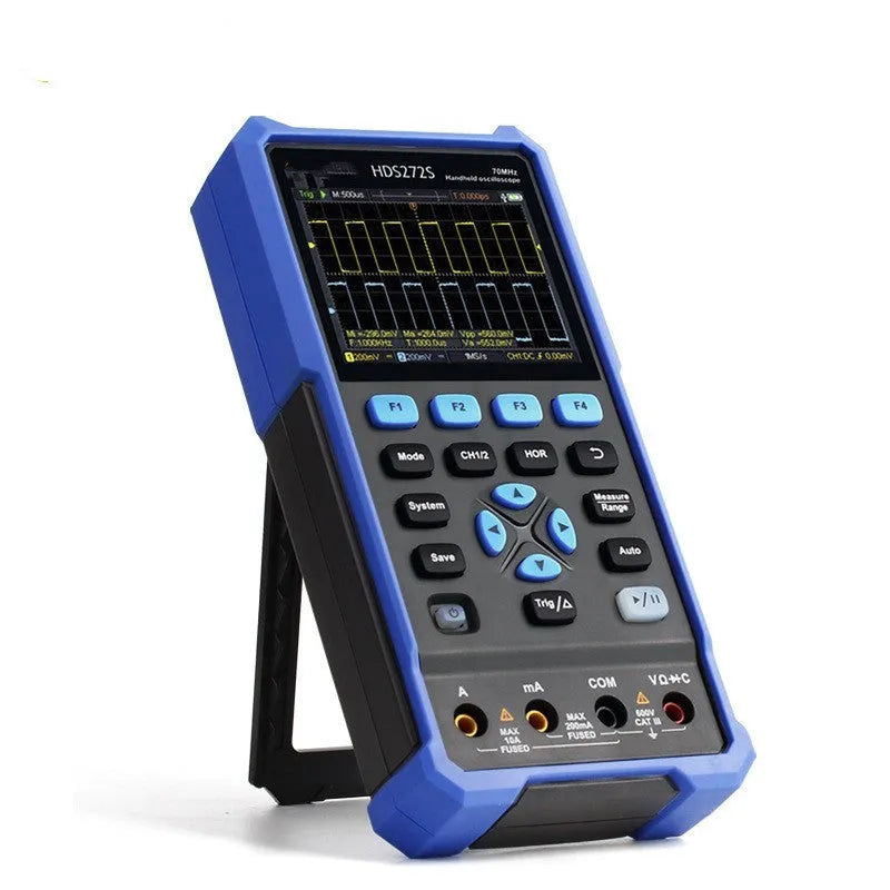 Owon HDS272 handheld digital oscilloscope with probe pens and accessories for auto repair