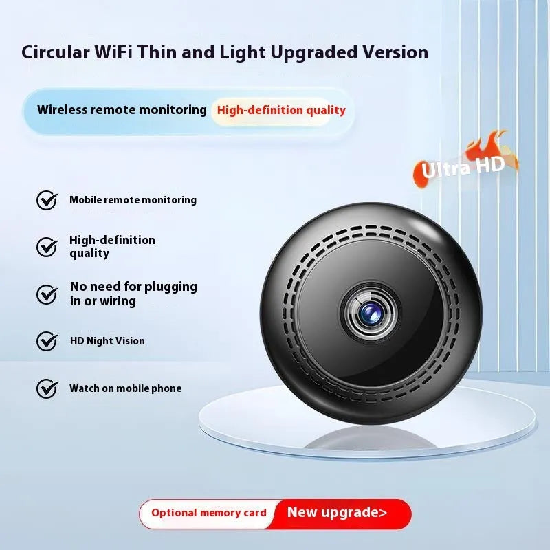Wireless 360-degree rotating WiFi security camera for indoor surveillance with HD night vision