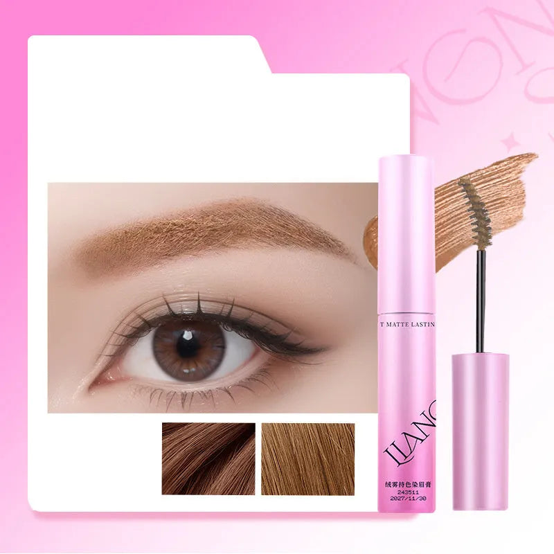Eyebrow cream in four shades: coconut palm milk coffee, raw latte, coffee pink latte, and can be born