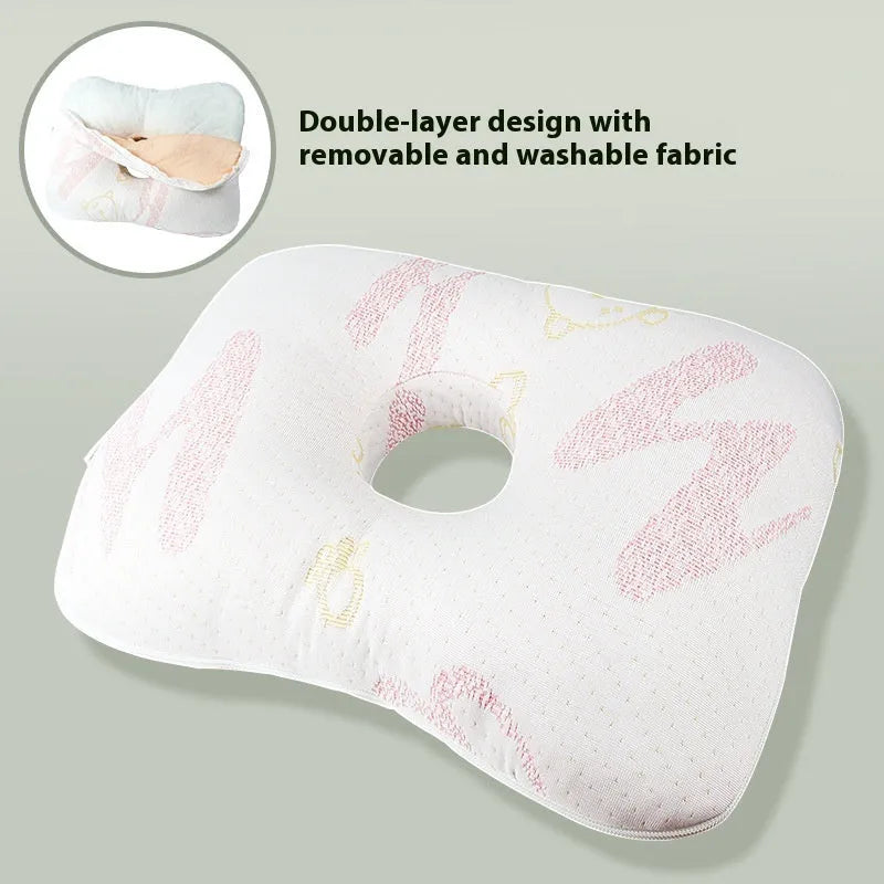 Beauty salon single hole ear pillow for adults in New Chinese style, measuring 39 by 28 by 6 centimetres.