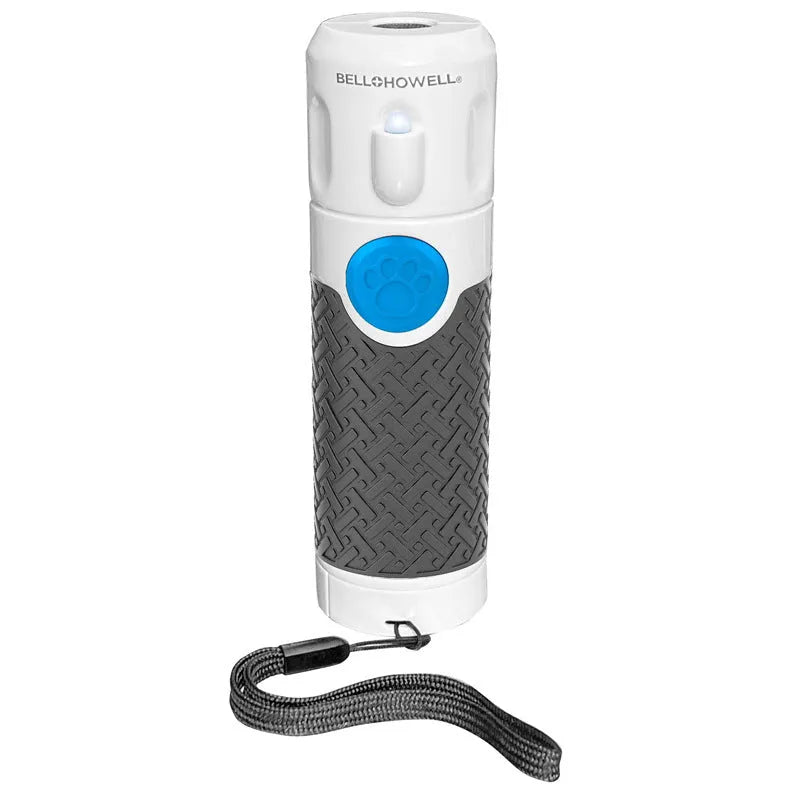 White handheld ultrasonic dog trainer device for barking control and behaviour correction