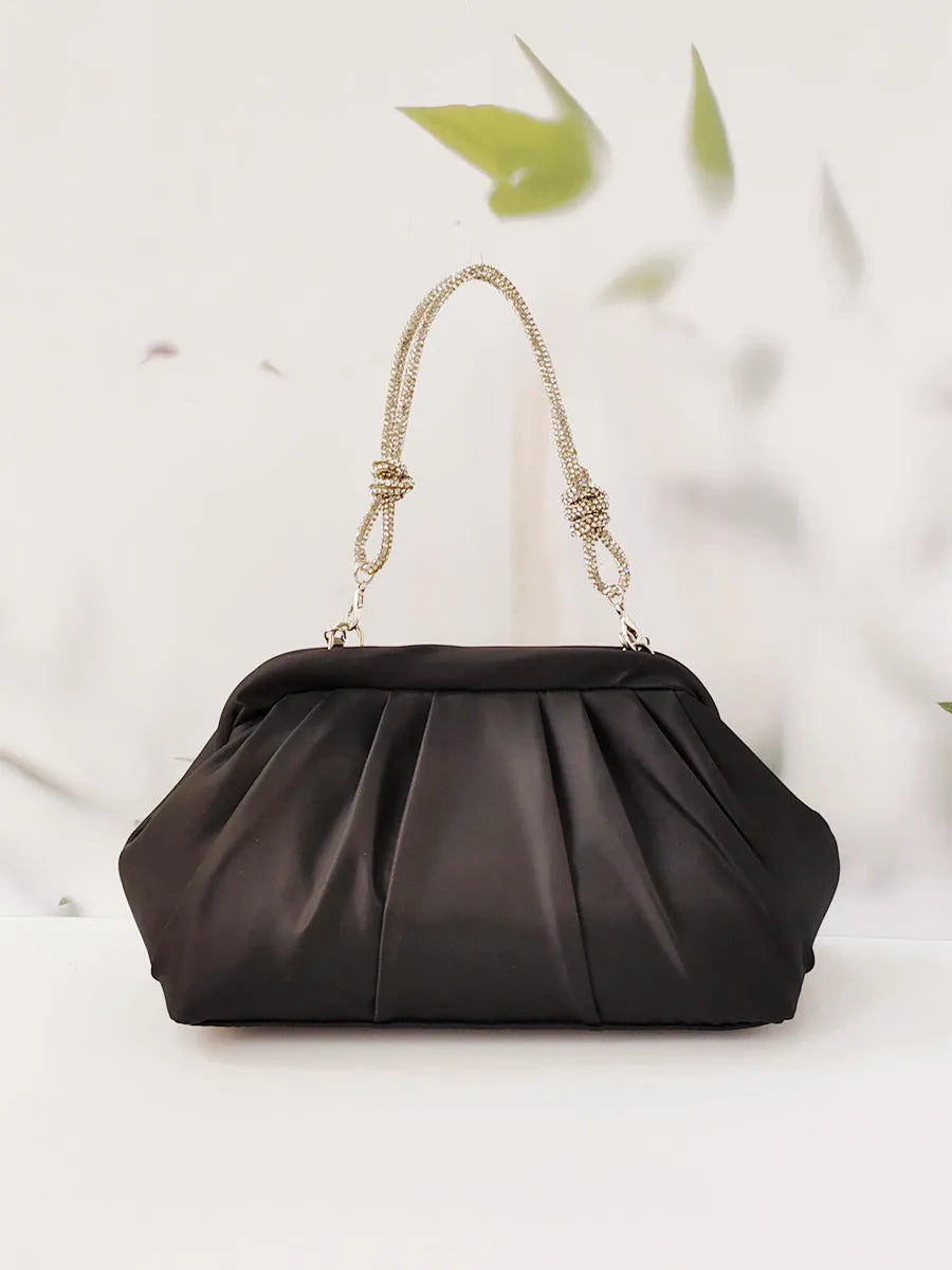 Women's large-capacity shoulder messenger bag in soft polyester with fresh sweet styling and interior document pocket
