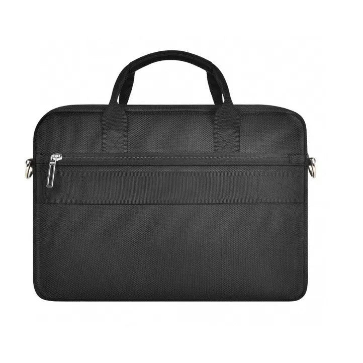 Black multi-pocket laptop backpack with organiser compartments and separate computer layer