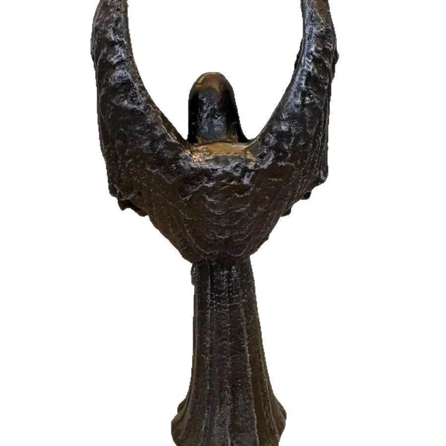 Dark Angel Statue resin decorative sculpture on display, showing gothic design and 17cm height.