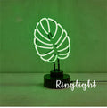 Creative minimalist bamboo shape desktop lamp with white tube and green light