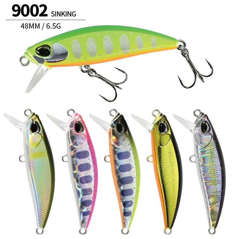 Tossing Japanese 48mm soft plastic mino fishing lure for mandarin fish and snakehead.