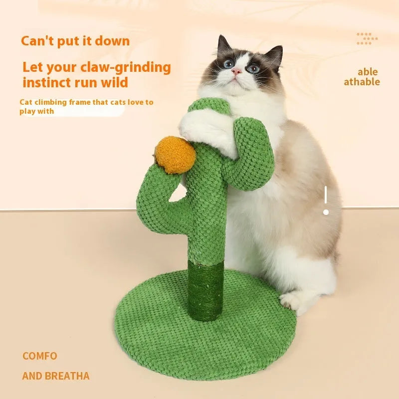 Masson cactus-themed cat scratching post and climbing pole with sisal surface