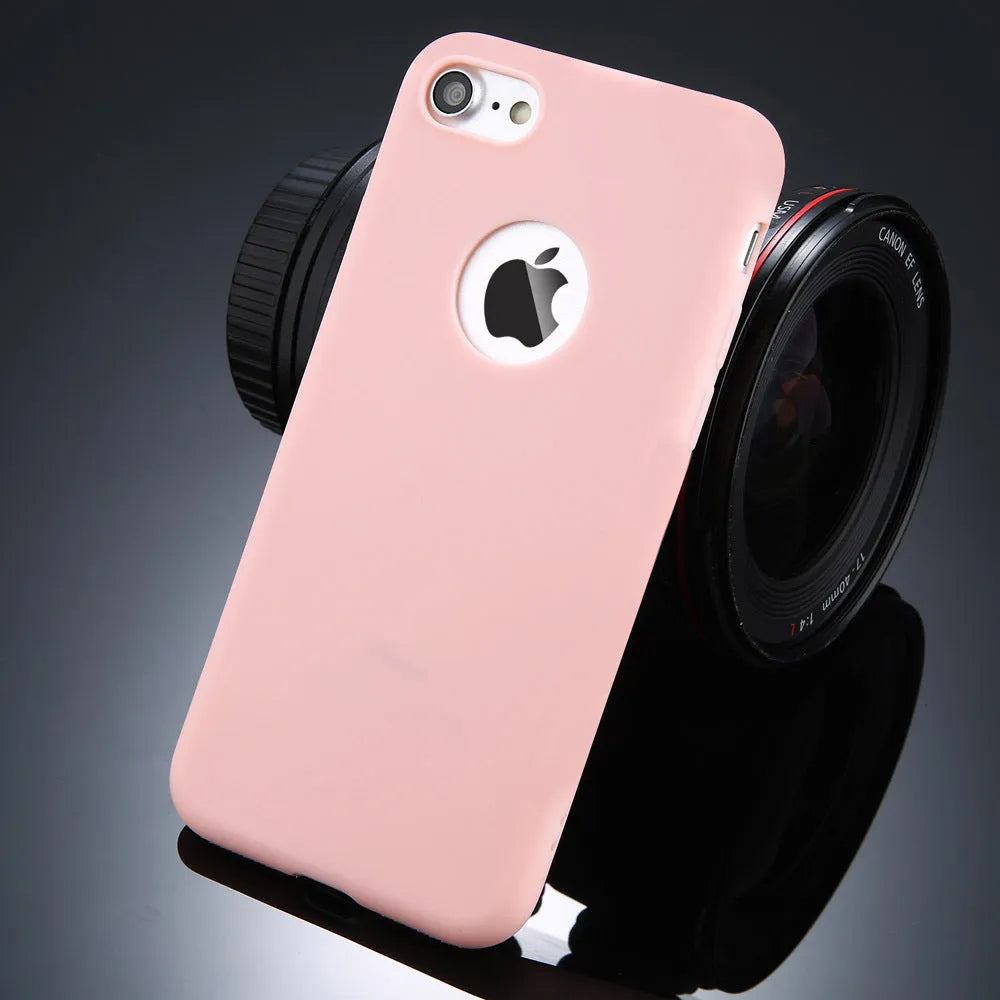 Soft silicon TPU iPhone case in candy colours for multiple iPhone models