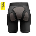 X-ray diffraction skiing protective gear set showing hip pads and knee pads for multi-sport safety.