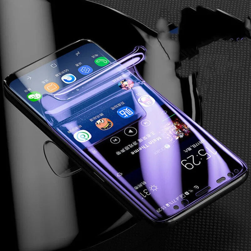 Purple light Hydraulic Film screen protector for Samsung S8, S9 curved phones