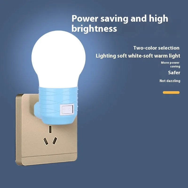 Plug-in bedside baby night feeding lamp with touch control and multiple colour options