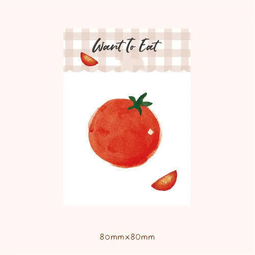 Food bread themed notebook showing compact 85x120mm dimensions with 30 sheets of 80g paper