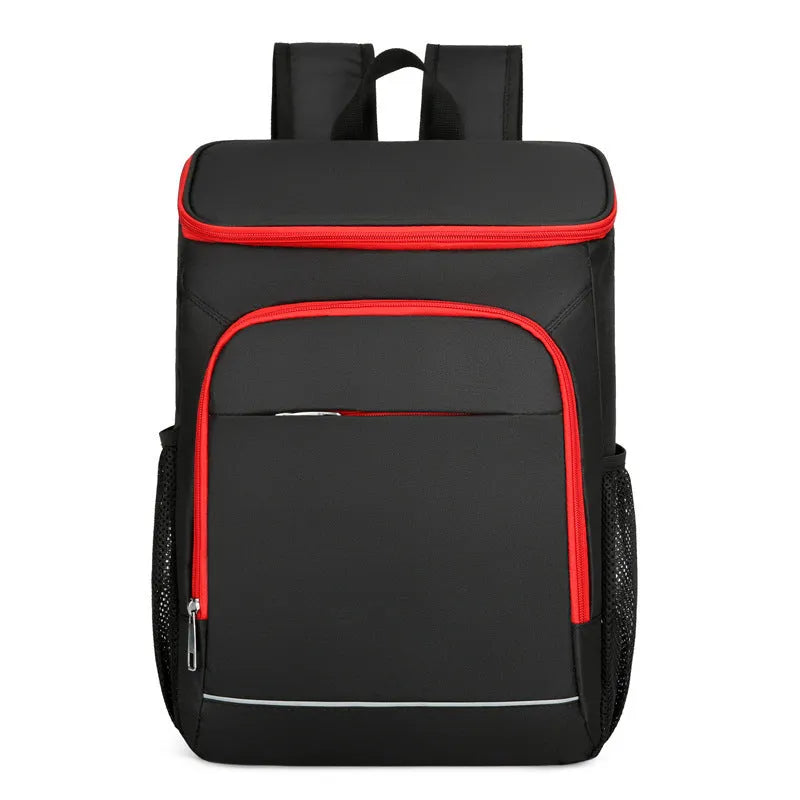 Large capacity outdoor thermal picnic backpack in Oxford cloth with curved shoulder straps and dry wet separation