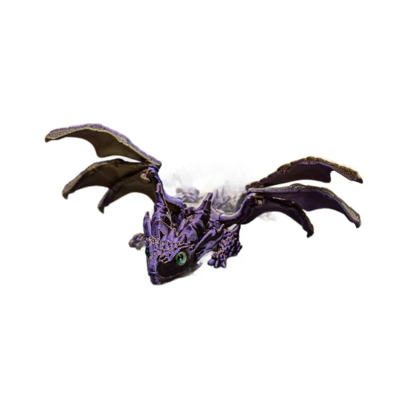 Red gold PLA plastic dragon wings decoration toy with 25cm wingspan for costume accessories