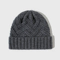 Wool knitted women's winter hat with dome crown in six colour options showing ivory white, khaki, ankela red, golden brown, goddess gray and obsidian black variations