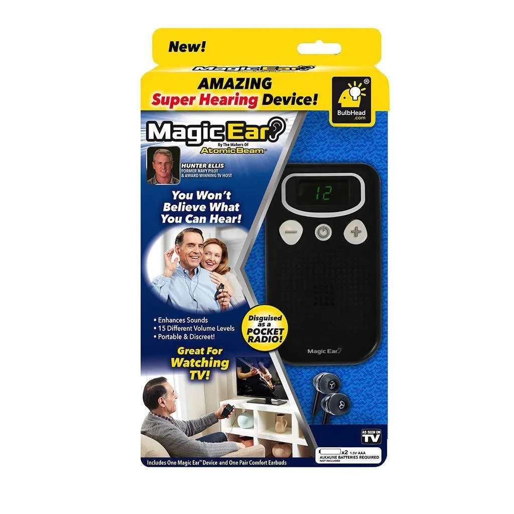 Digital display personal hearing aid booster sound amplifier device in brilliant colour