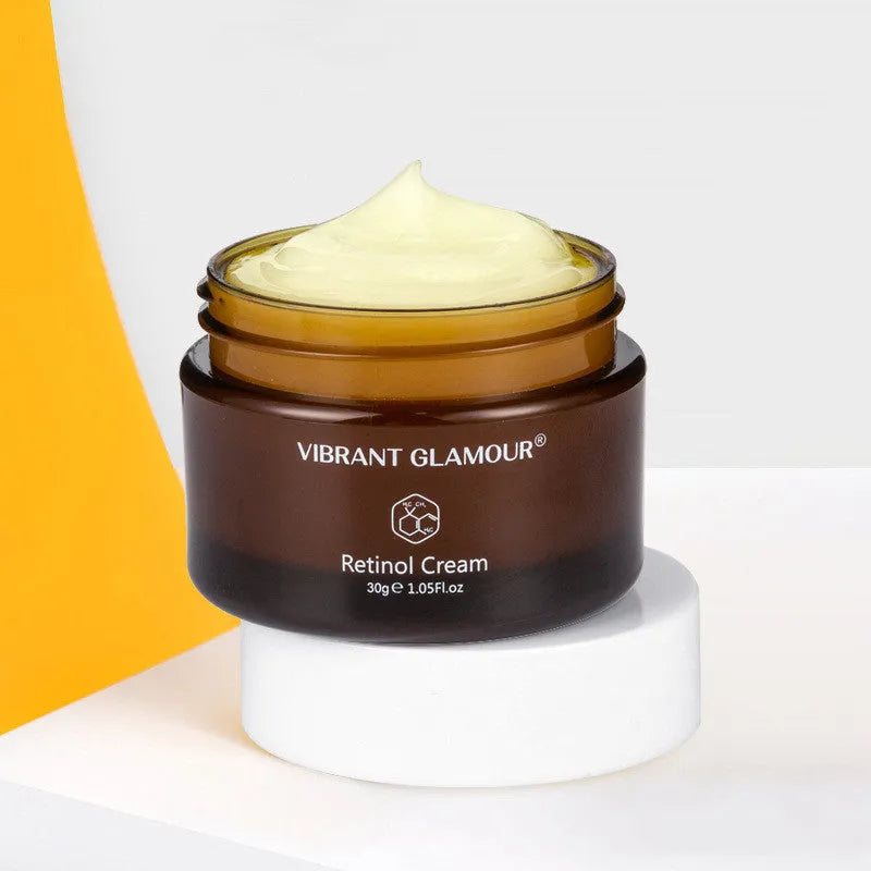 30 ml bottle of retinol facial serum for reducing dry lines and fine lines