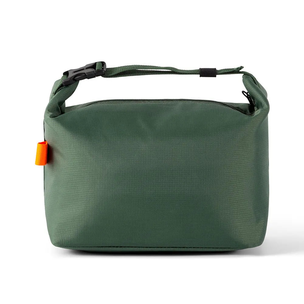 Japanese style insulated lunch bag with Oxford cloth construction in Army Green colour