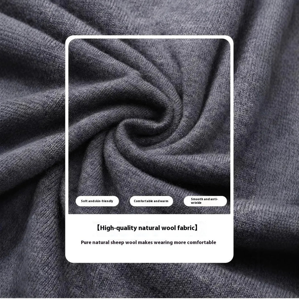 Men's regular fit pullover sweater in standard wool for autumn winter wear