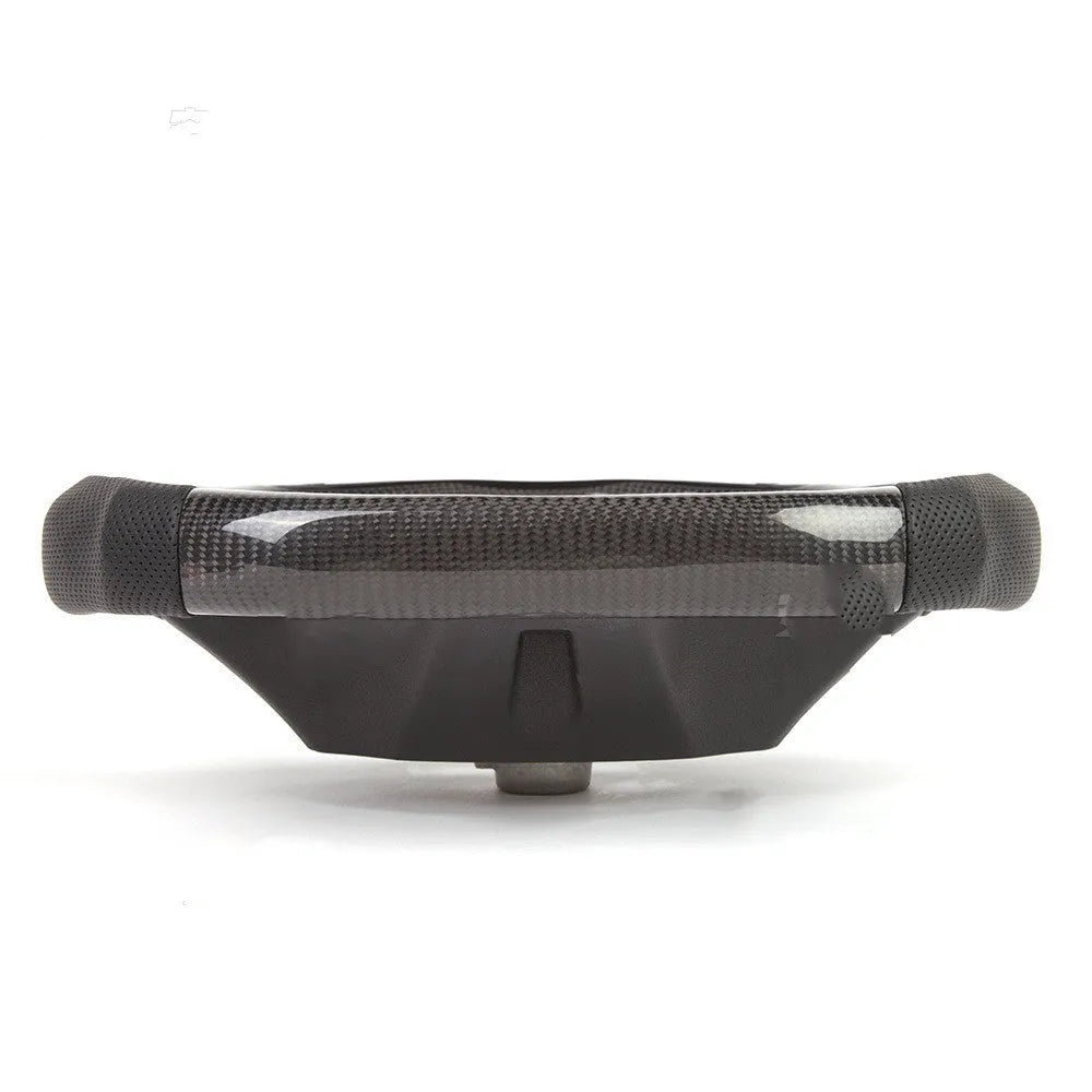 Black carbon fibre sports steering wheel with LED display for BMW X3 and X5