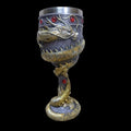 Chinese Dragon 3D stereo red wine glass in gold or red, 200ml capacity, stainless steel and resin construction.