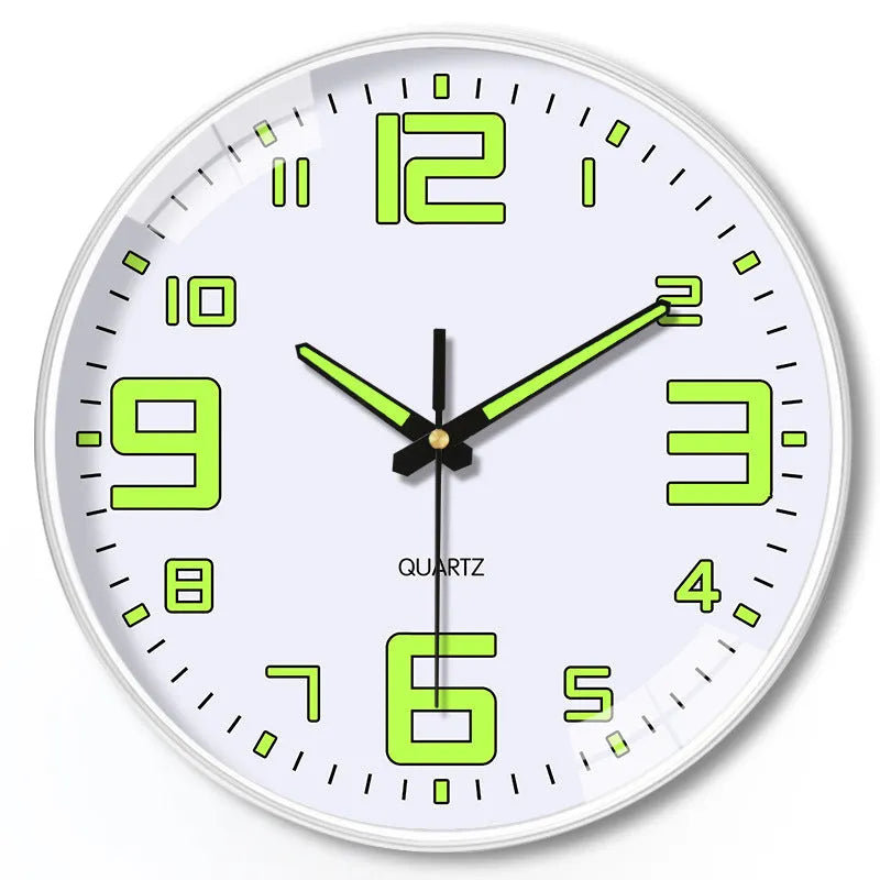 20cm luminous wall clock with modern design in plastic construction