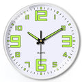 20cm luminous wall clock with modern design in plastic construction