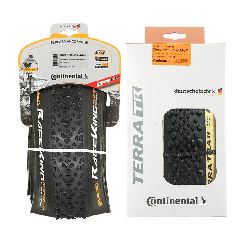 Mountain bike replacement outer tyre for 26, 27.5 or 29-inch wheels in yellow or white