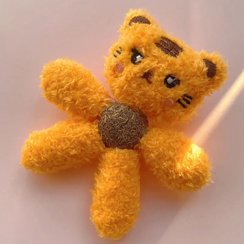 Edible catnip ball chewing toy for cats in character design options