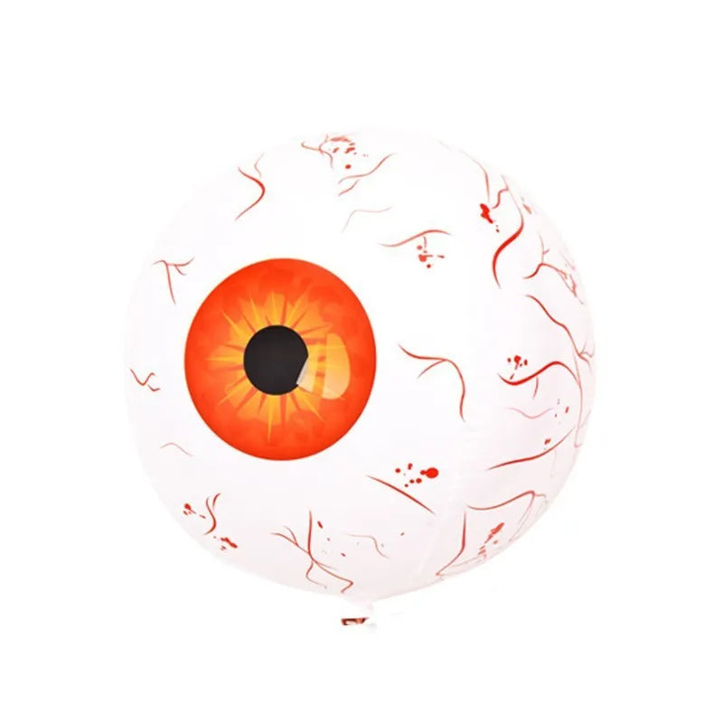 Halloween eyeball inflatable balloon with bloodshot design in green, blue or red colour options