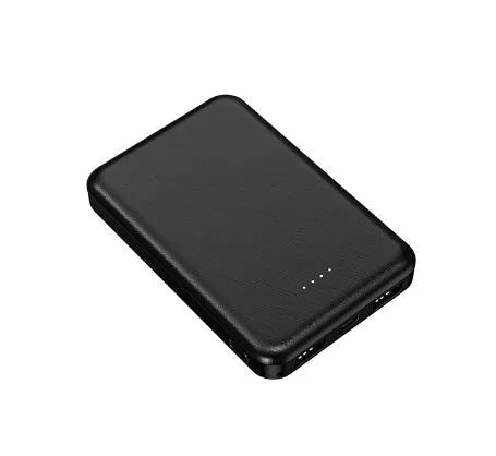 Black and white heating vest power bank belt with dimensions 97mm by 64mm by 14mm