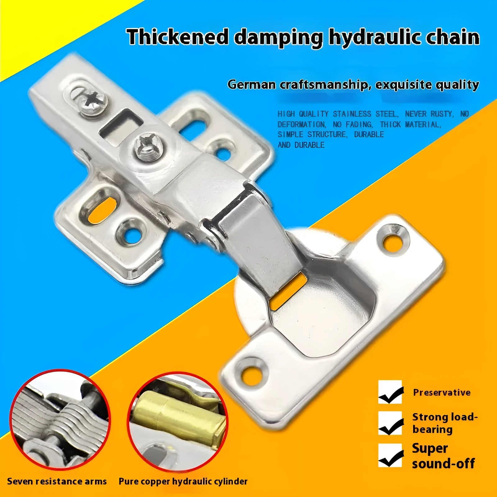 761 cold rolled steel hydraulic cabinet hinge with nickel plating in three coverage configurations